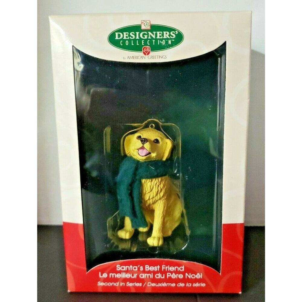 2006 American Greetings Santa's Best Friend Yellow Lab Christmas Ornament U12